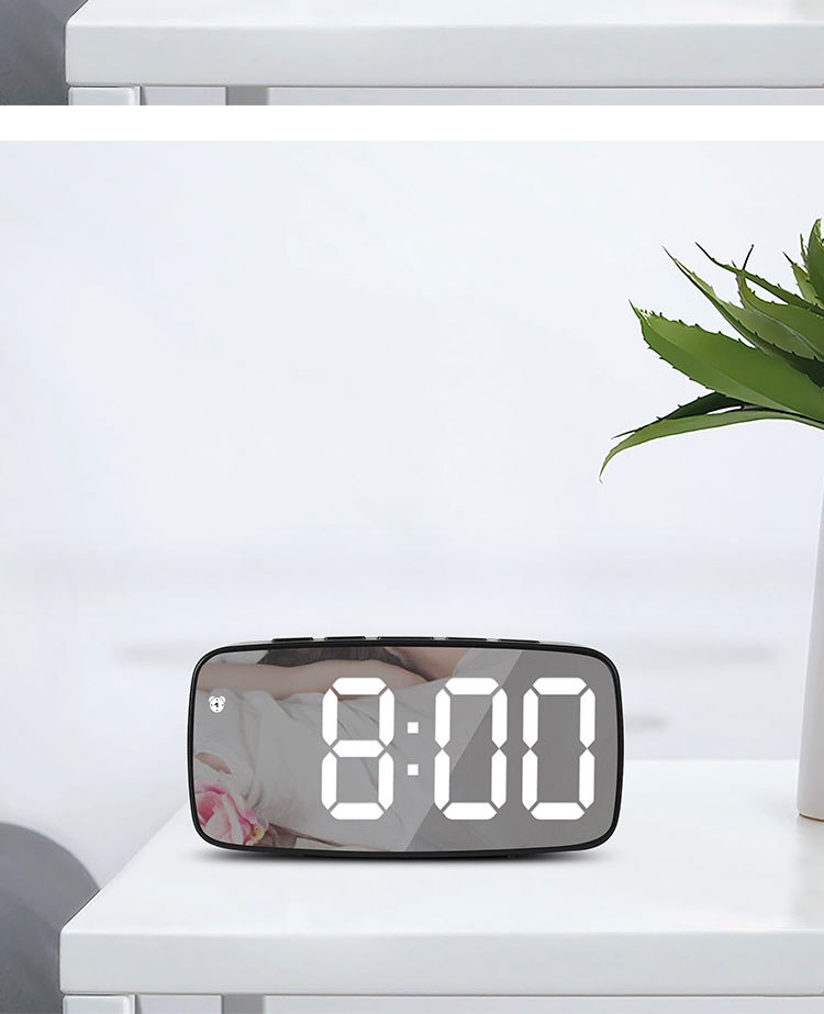 Title 2, Creative Mirror Alarm Clock Multifunctional LED...