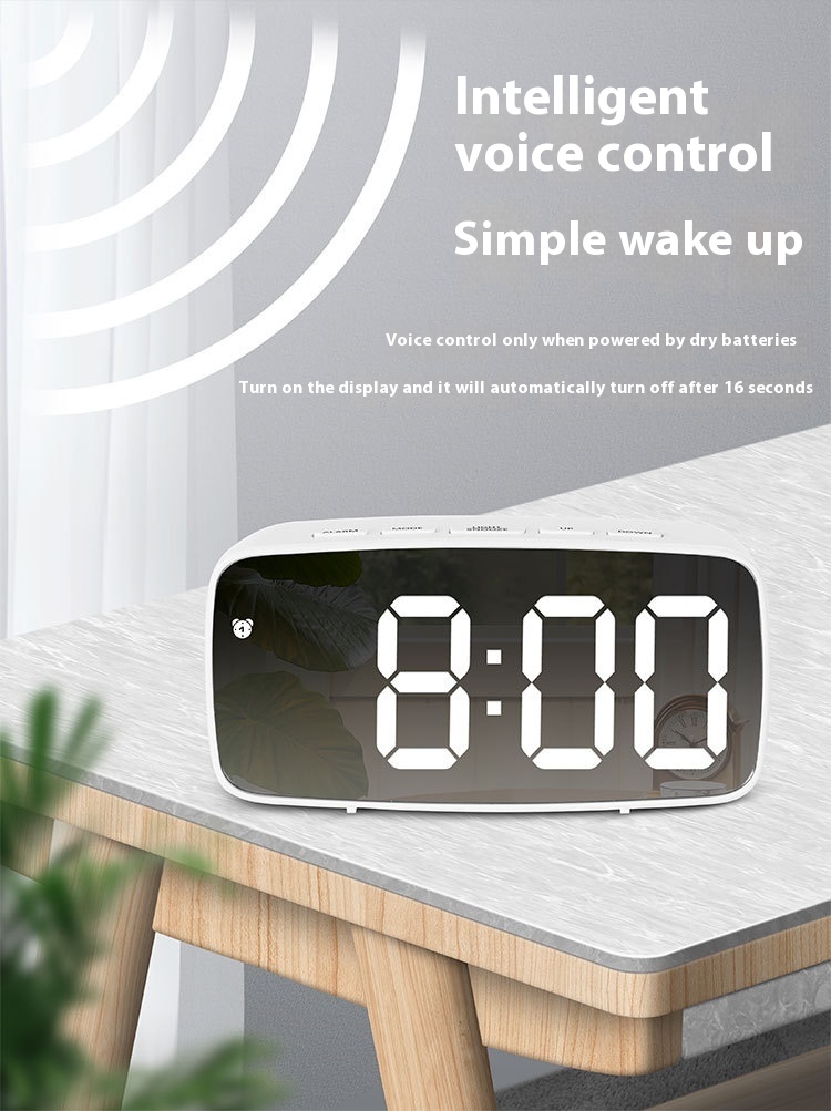 Title 3, Creative Mirror Alarm Clock Multifunctional LED...