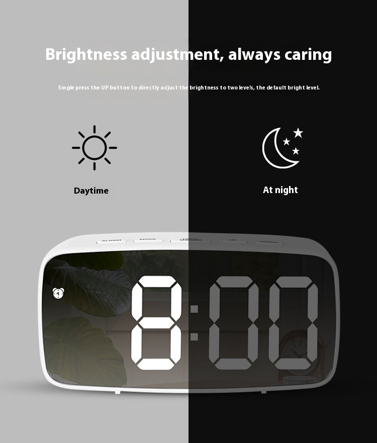 Title 7, Creative Mirror Alarm Clock Multifunctional LED...