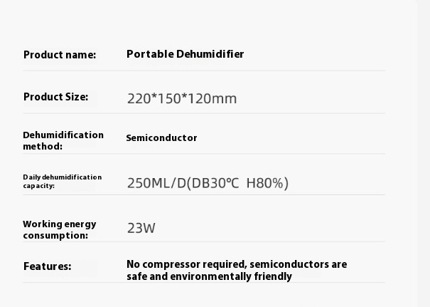 Title 10, Household Small Bedroom Dehumidifier Dryer Port...