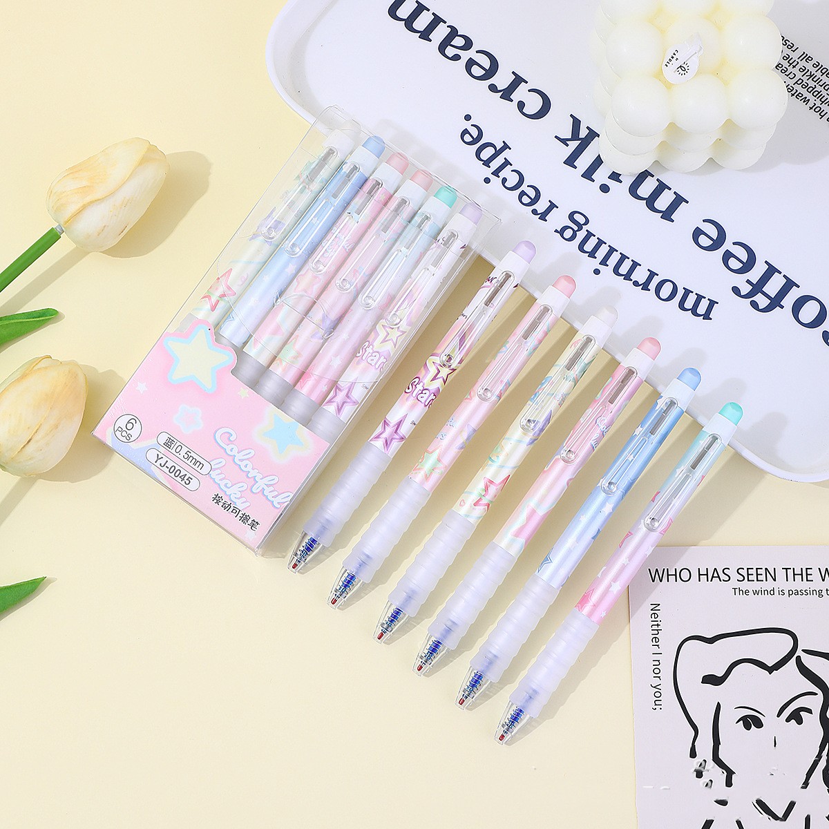 Title 4, Erasable Crystal Blue Erasable Ink Press Gel Pen