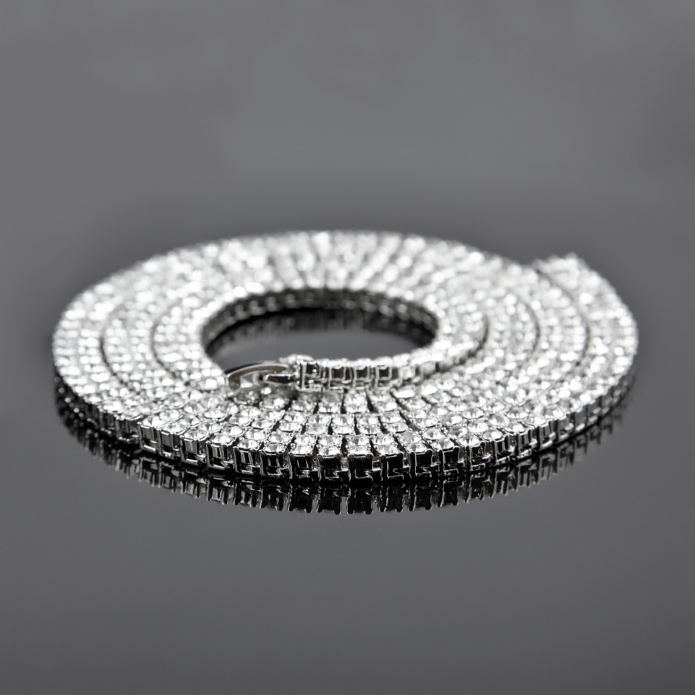 Title 10, Alloy Diamond Hip Hop Halskette mit 2 Reihen. E...