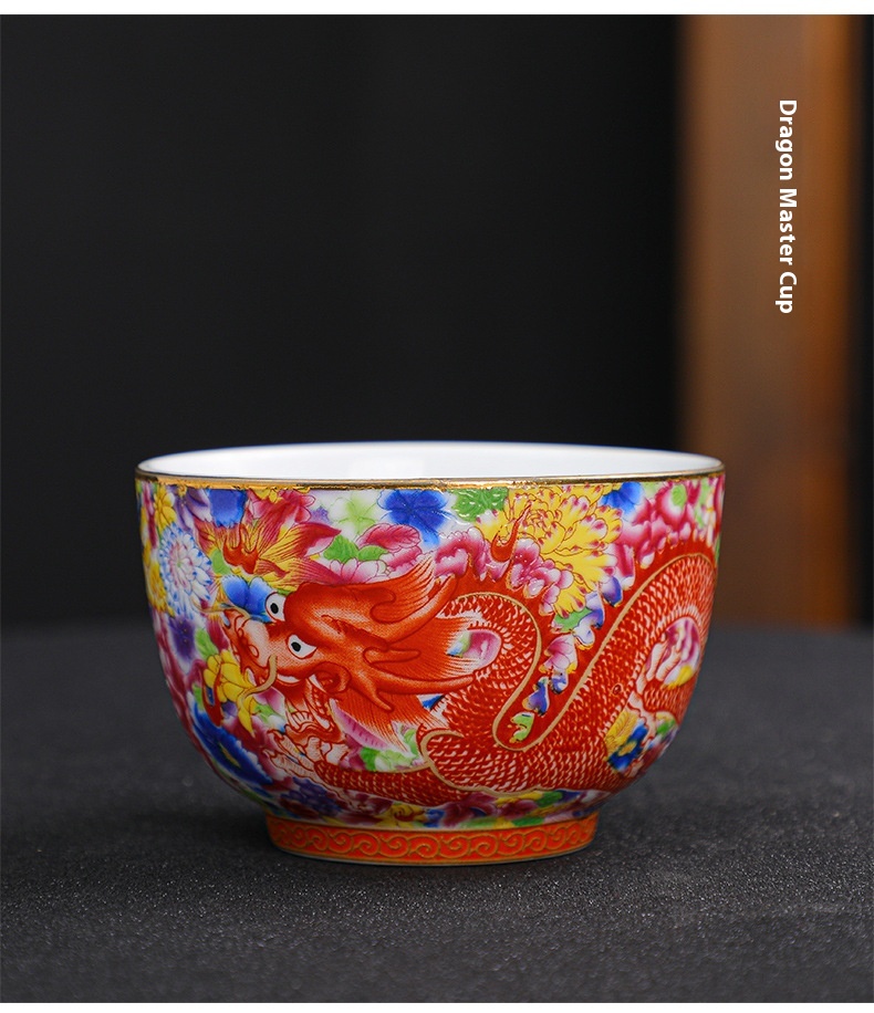 Title 8, Enamel Master Cup Porzellan Kung Fu Tee-Set Anz...