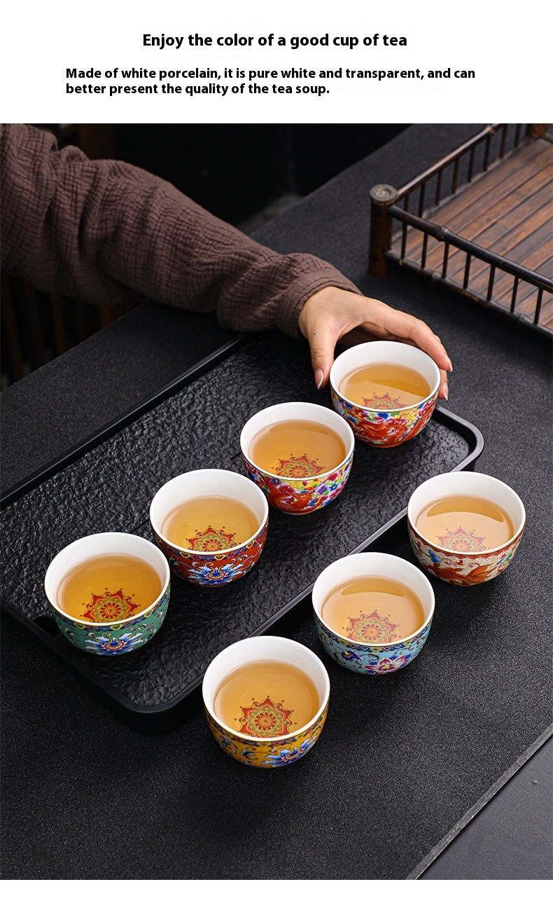 Title 11, Enamel Master Cup Porzellan Kung Fu Tee-Set Anz...