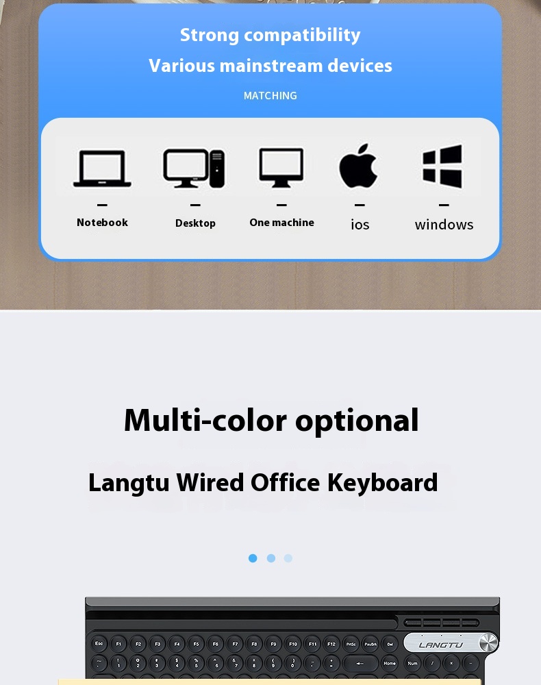 Title 5, Lt500 Computer Wireless Keyboard and Mouse Set ...