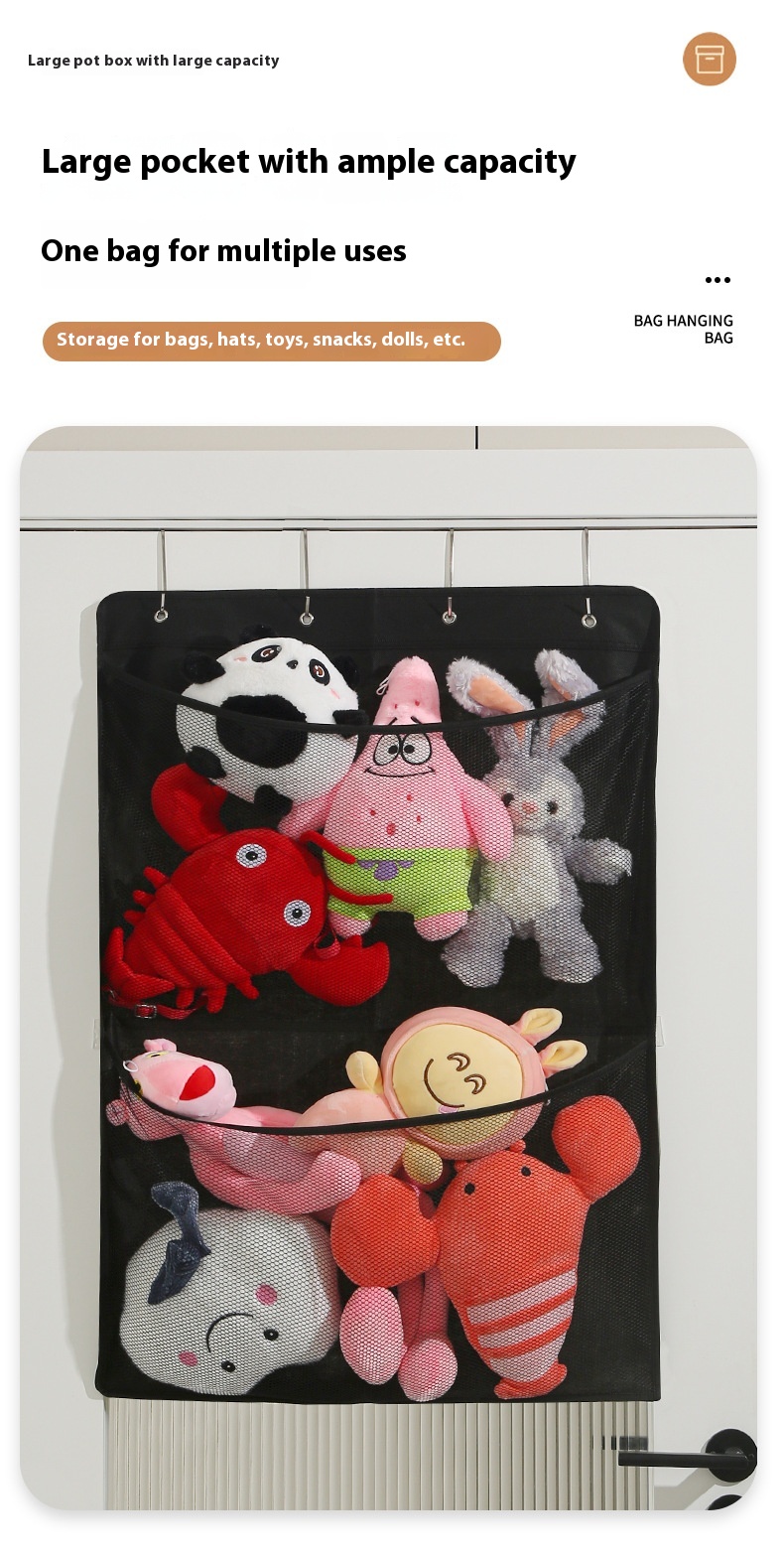 Title 1, Door Rear Hanging Toys Doll Storage Bag Wall-mo...