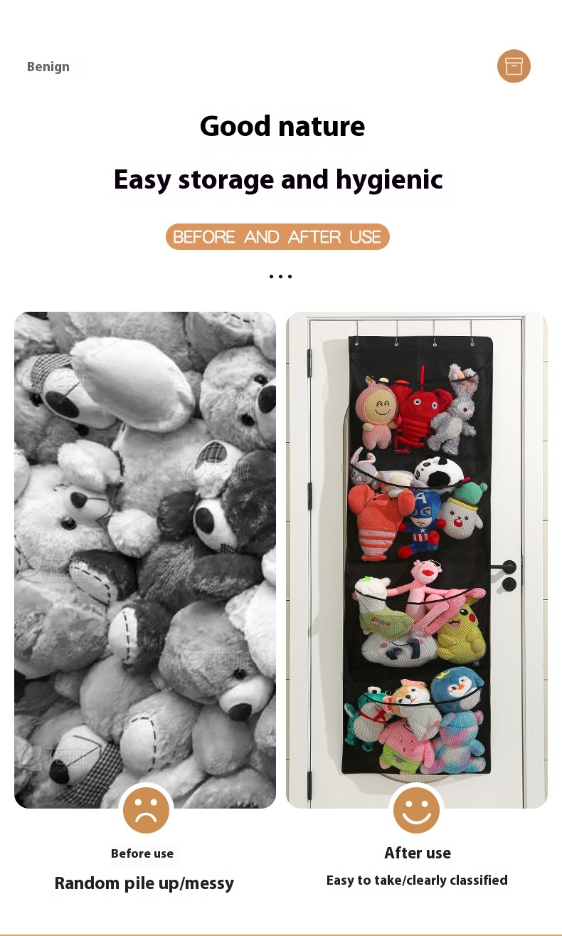 Title 2, Door Rear Hanging Toys Doll Storage Bag Wall-mo...