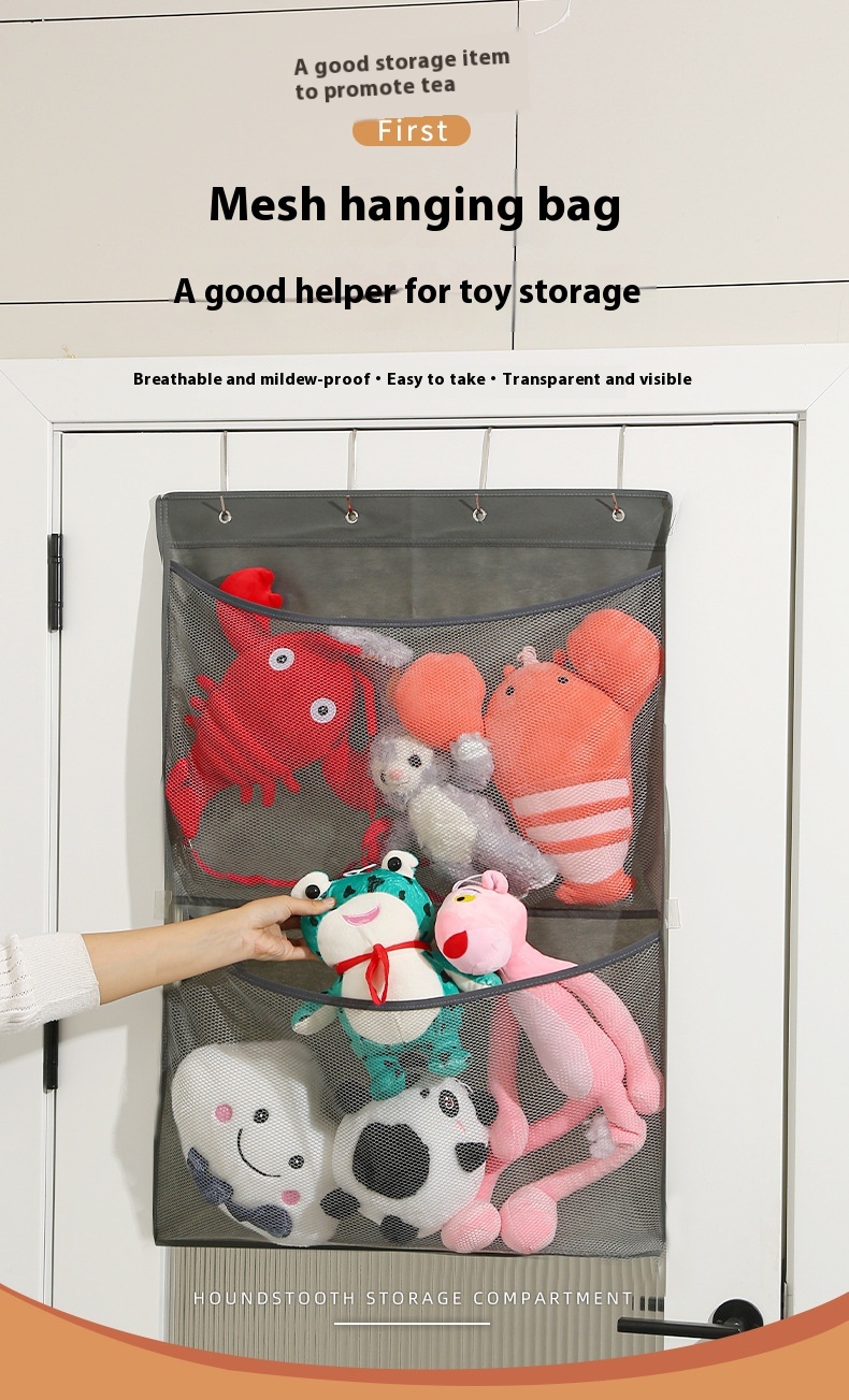 Title 3, Door Rear Hanging Toys Doll Storage Bag Wall-mo...