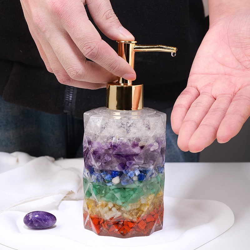 Title 4, Natural Crystal Gravel Cosmetics Storage Bottle