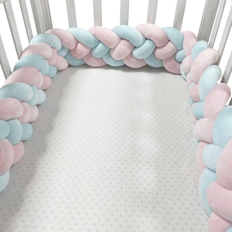 CozyGuard Braided Crib Bumpers Safe Nursery Protectors BleuRibbon Baby