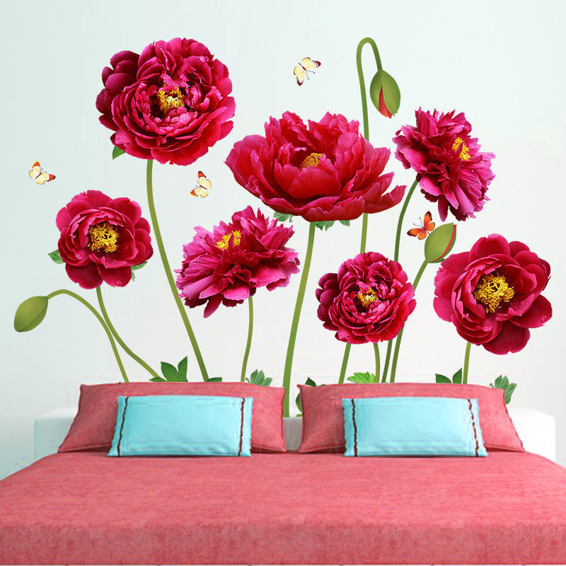 Title 1, GS7113 Rose Creative Wallpaper Self-adhesive Wa...