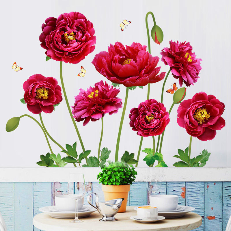 Title 2, GS7113 Rose Creative Wallpaper Self-adhesive Wa...