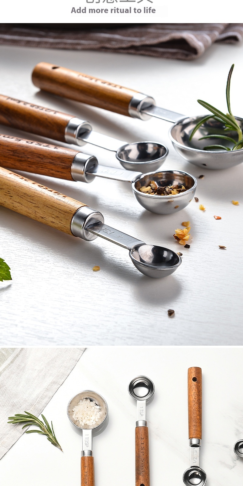 Title 4, Stainless Steel Measuring Cup Measuring Spoon H...