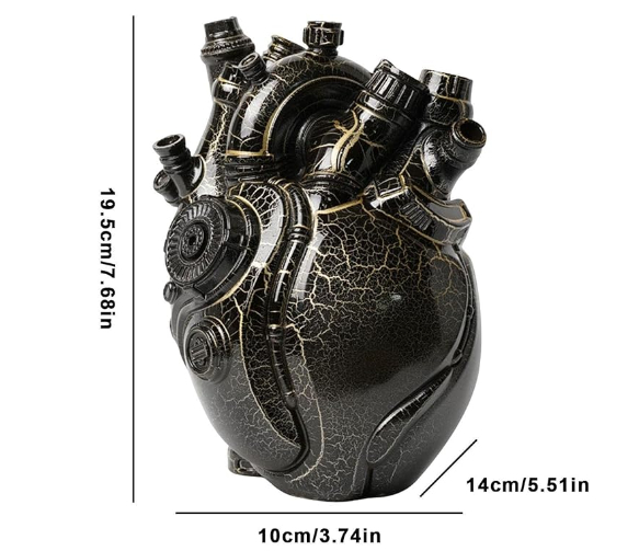 Title 4, Creative Technology Simulation Heart Vase Decor...