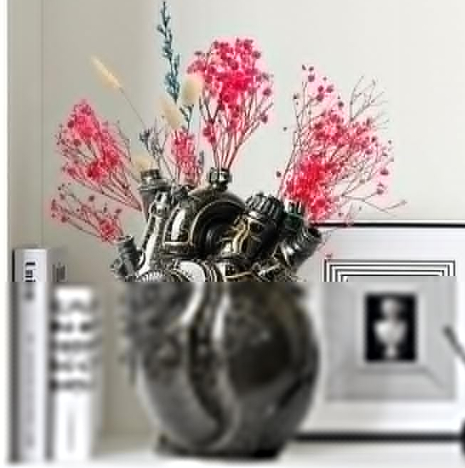 Title 5, Creative Technology Simulation Heart Vase Decor...