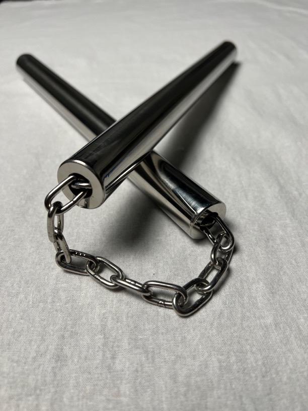 Title 1, Stainless Steel Extended Nunchaku For Home Use