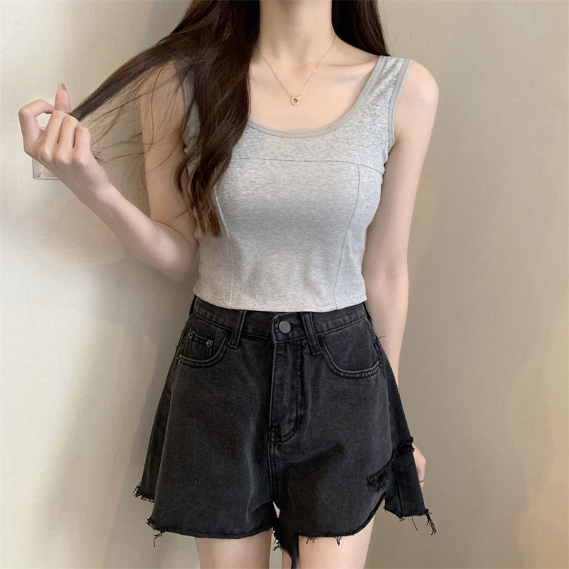 Title 3, Womens Korean-Style Solid Color Camisole – A V...