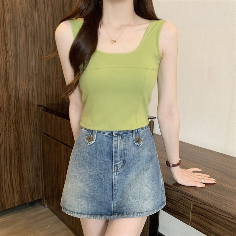 Title 5, Womens Korean-Style Solid Color Camisole – A V...