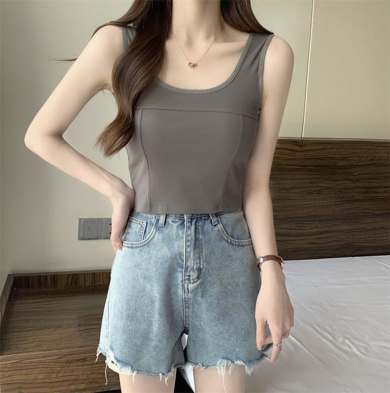 Title 6, Womens Korean-Style Solid Color Camisole – A V...