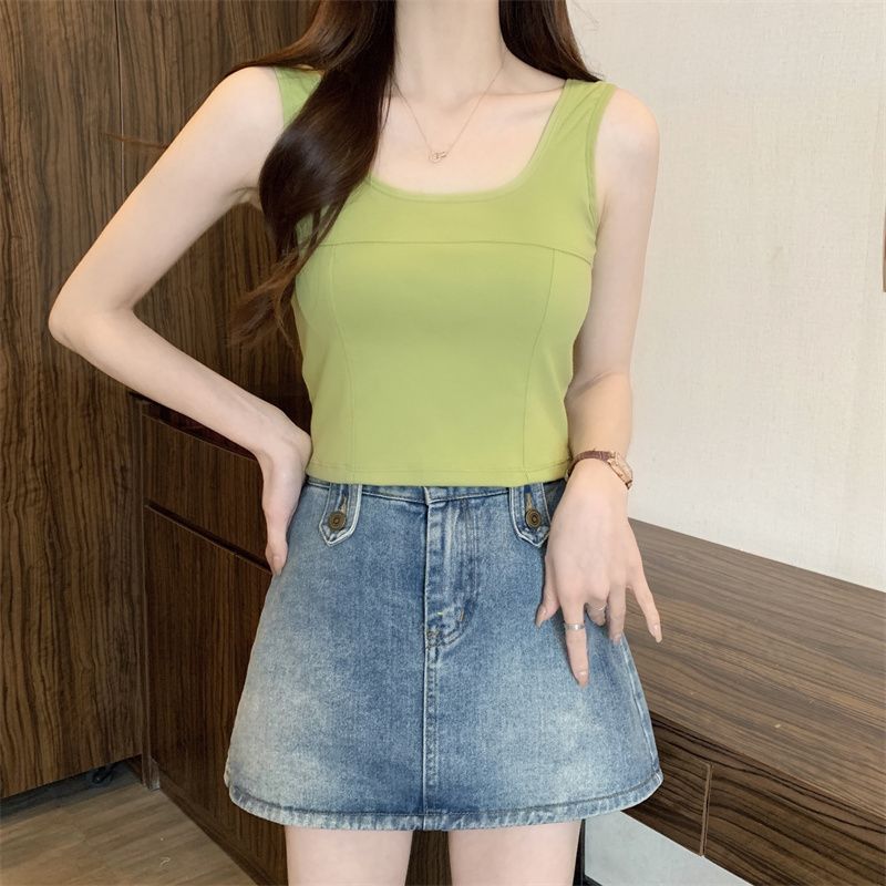 Title 14, Womens Korean-Style Solid Color Camisole – A V...