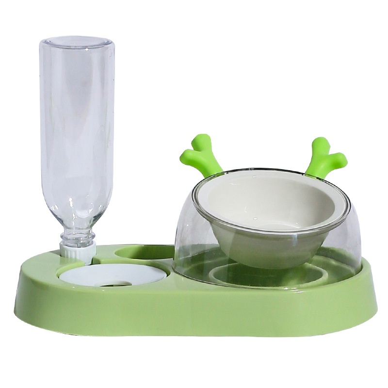 Title 1, Cat Bowl Ceramic Double Bowl Automatic Drinking...