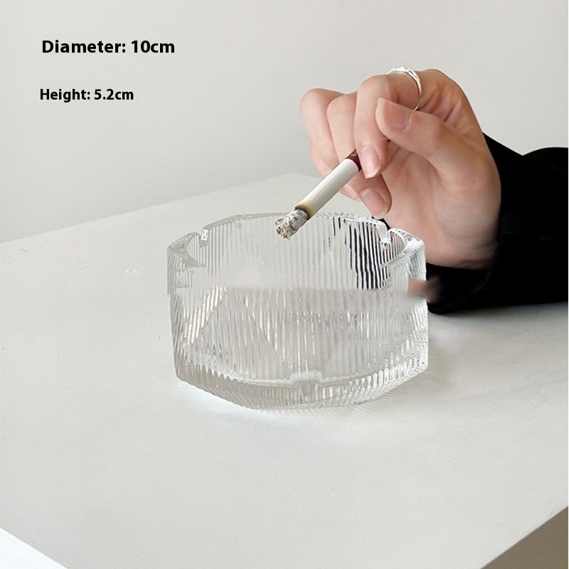 Title 6, Style Creative Household Glass Ashtray Light Lu...