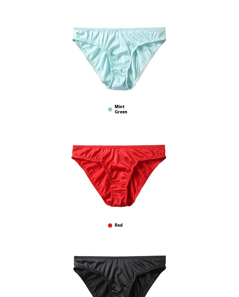 Title 9, Solid Color Thin Silk Breathable Briefs