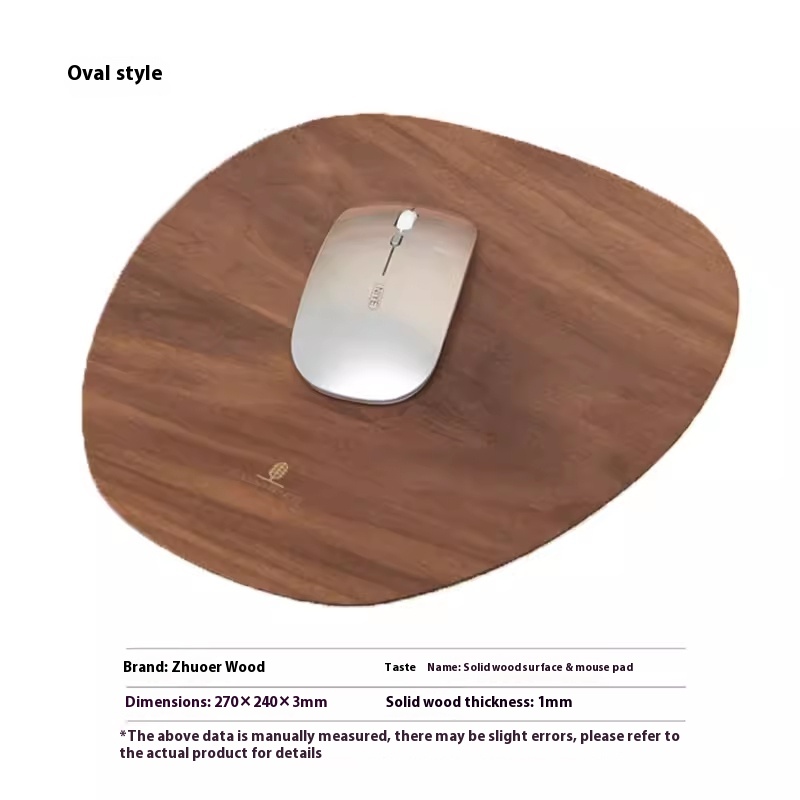 Title 1, Solid Wood Mouse Pad Wood Grain Cork Creative T...