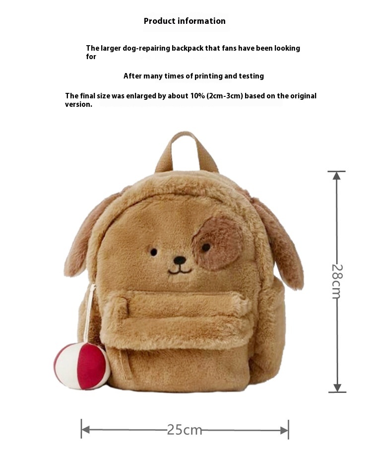 Cute Puppy Backpack Bag with 3D Ears