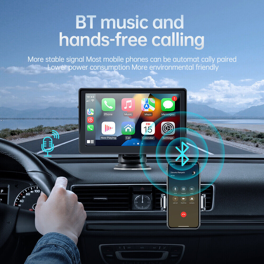 Title 1, 7-inch Portable Wireless Carplay Car Smart Scre...