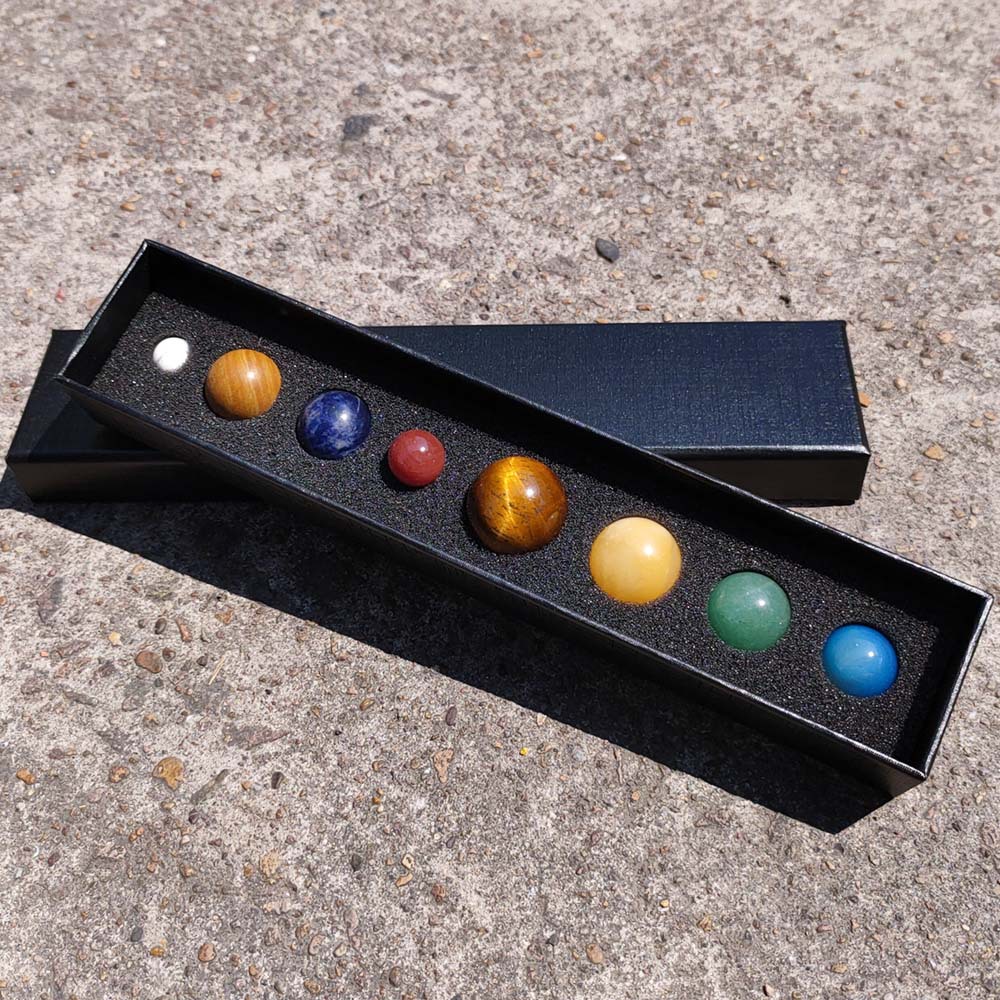 Title 3, Natural Stone Solar System Eight Planets Jade B...