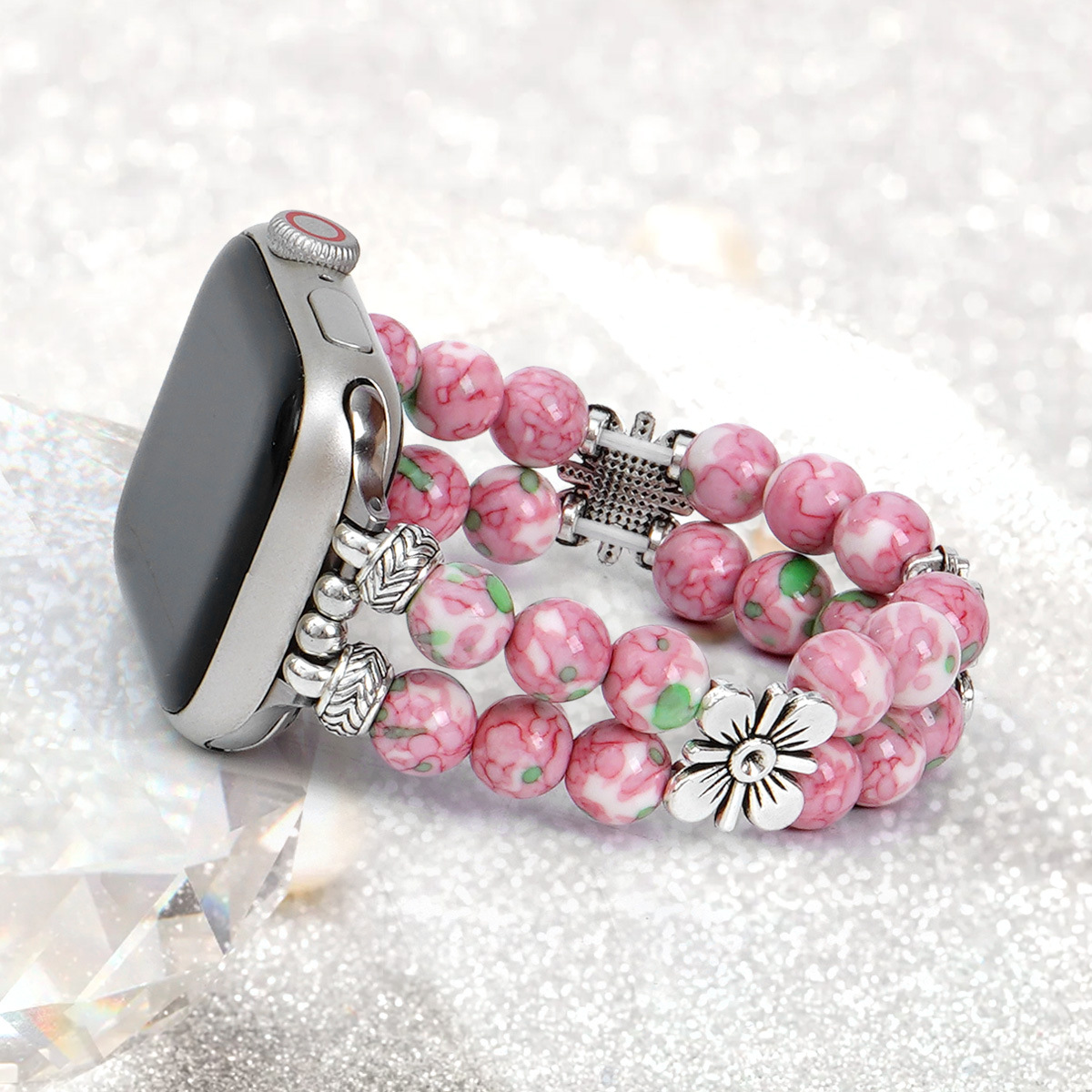 Title 5, European And American Beaded Watch Bracelet