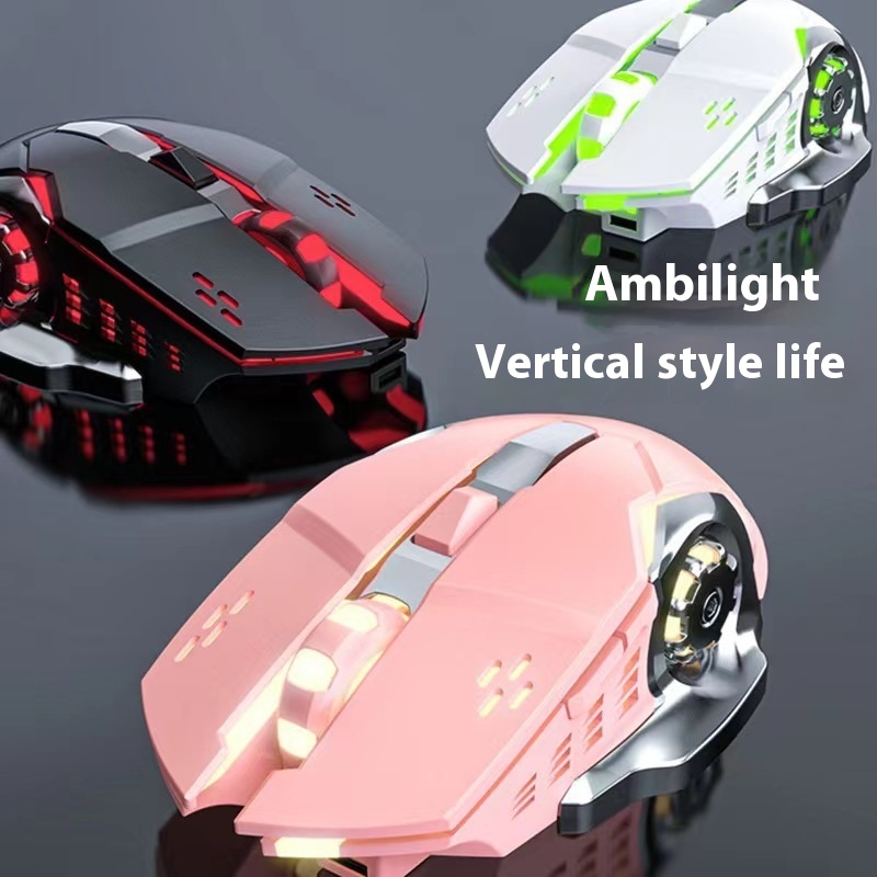 Title 4, Luminous Game Mouse Mute Rechargeable Bluetooth...