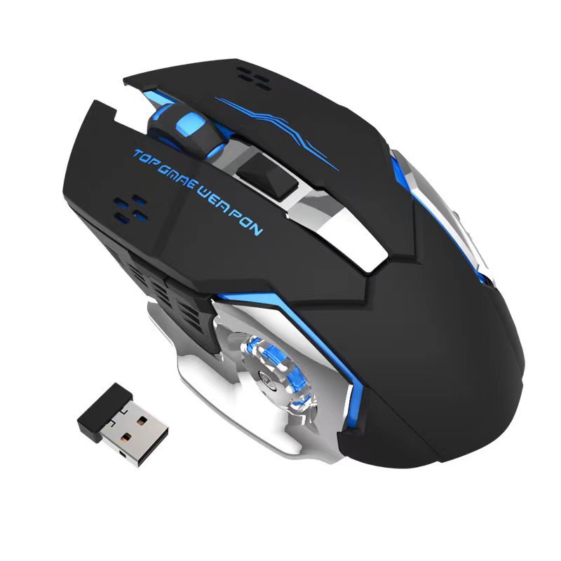 Title 5, Luminous Game Mouse Mute Rechargeable Bluetooth...