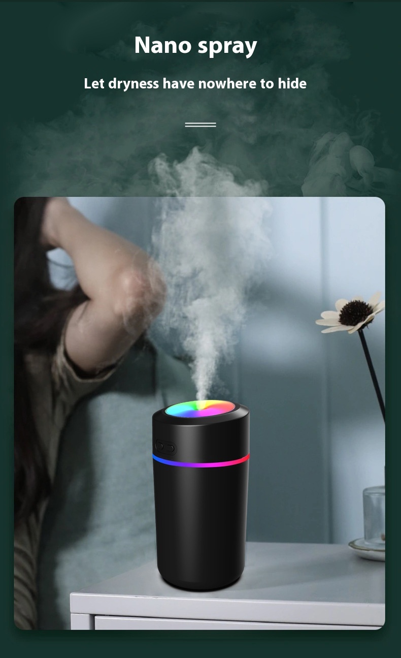 Title 3, Colorful Humidifier Desktop Home Mute Spray Hyd...