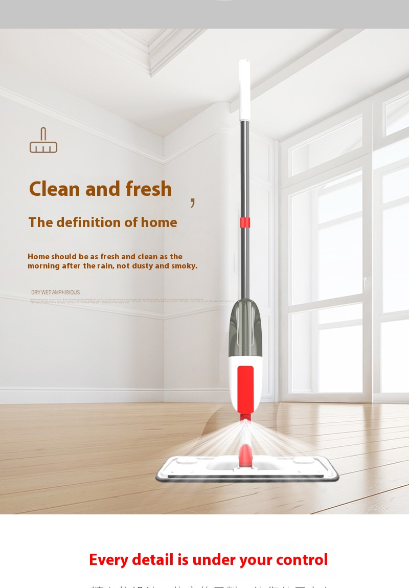 Title 4, Water-spraying Mop Multifunctional Rotating Wet...