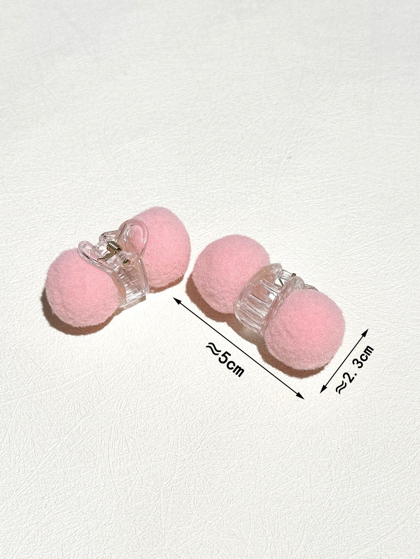 Title 5, Cute Plush Ball Barrettes Small Jaw Clip