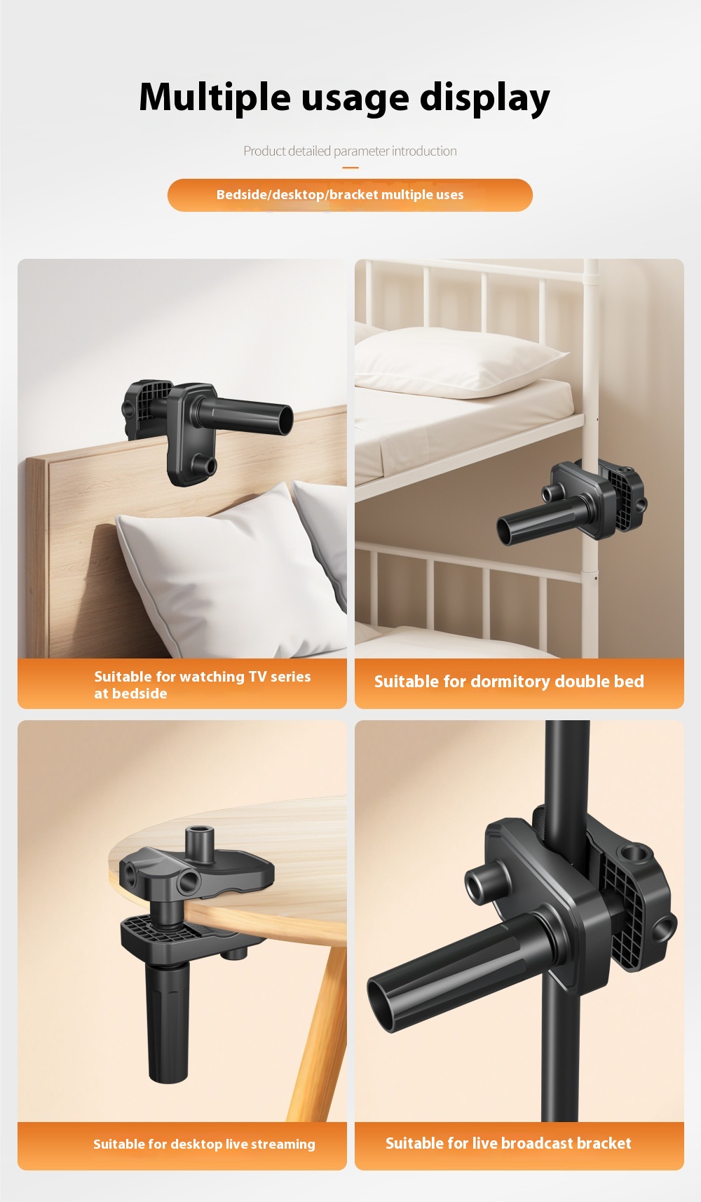 Title 4, J2 Cantilever Base Clamp Universal Bedside Tabl...