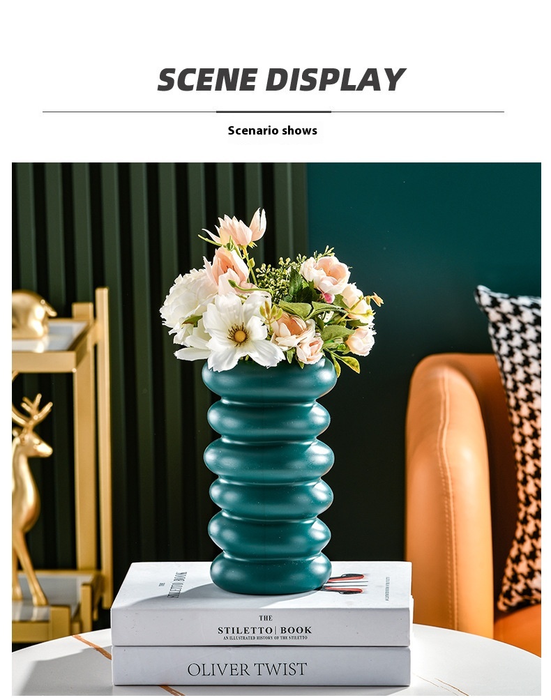 Title 7, Plastic Spiral Vase Nordic Style Creative Flowe...