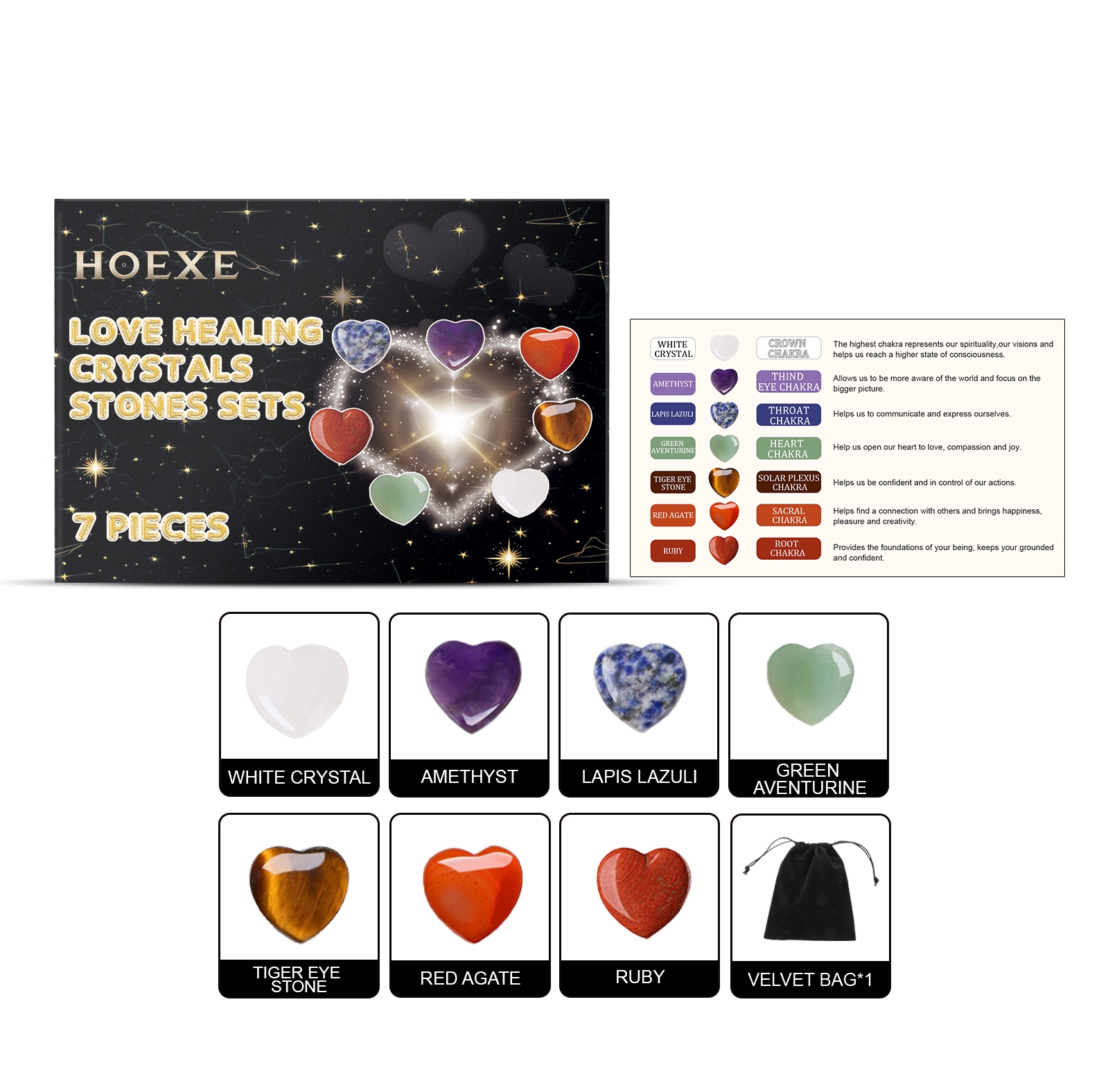 Title 1, Love Healing Crystals Stones Sets