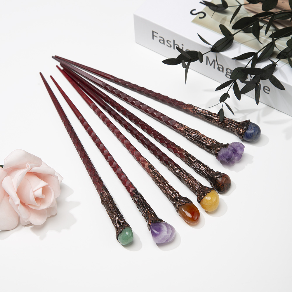 Title 12, Retro Natural Crystal Stone Magic Truncheon Mag...