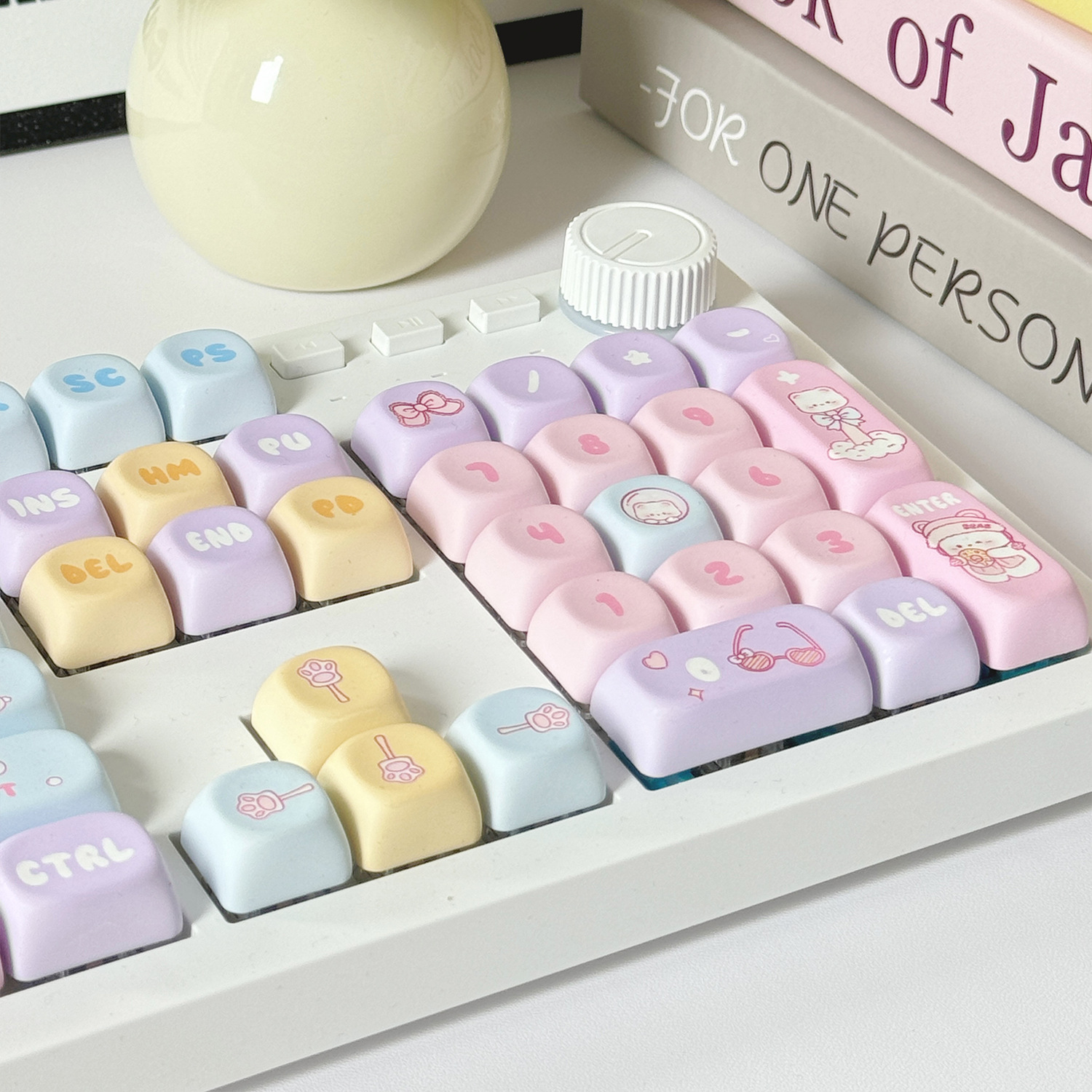 Title 5, Cute Candy Bear MOA Key Cap Sublimation 131 Key...