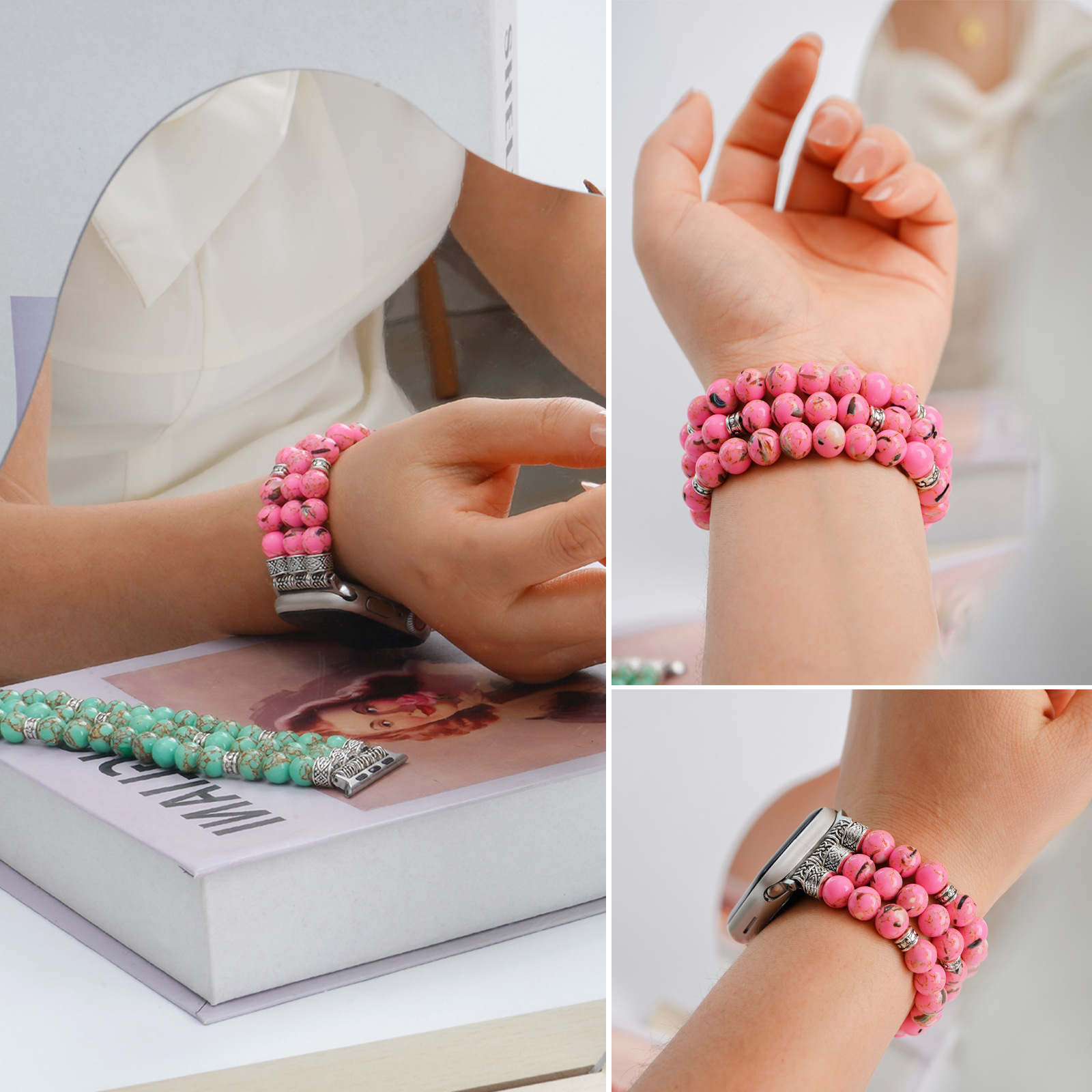 Title 6, Strap Beads String Watch Bracelet