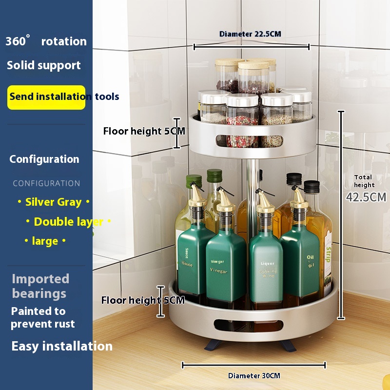 Title 4, Kitchen Double-layer Rotating Seasoning Product...