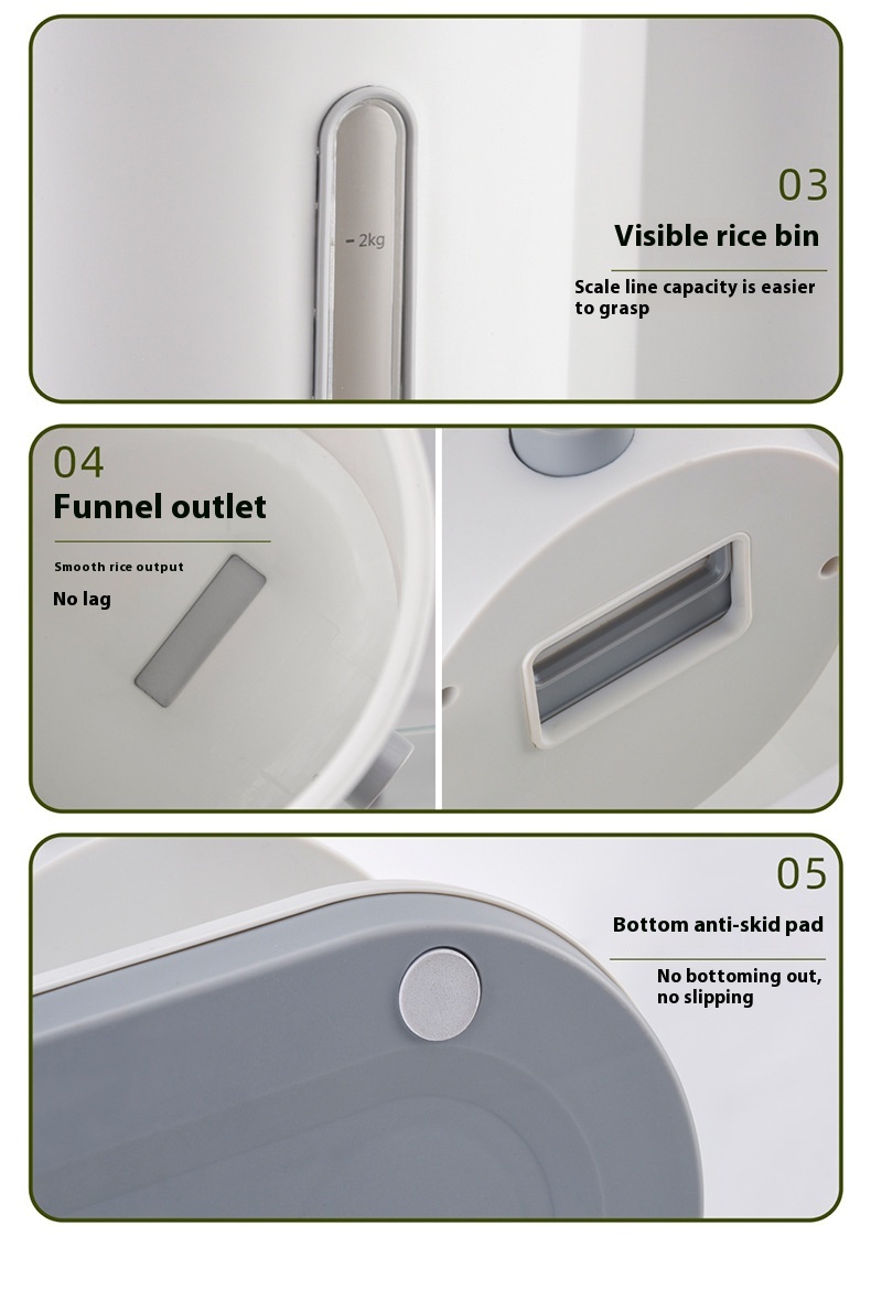 Title 5, Creative Measurement Pressing Rice Storage Bucket