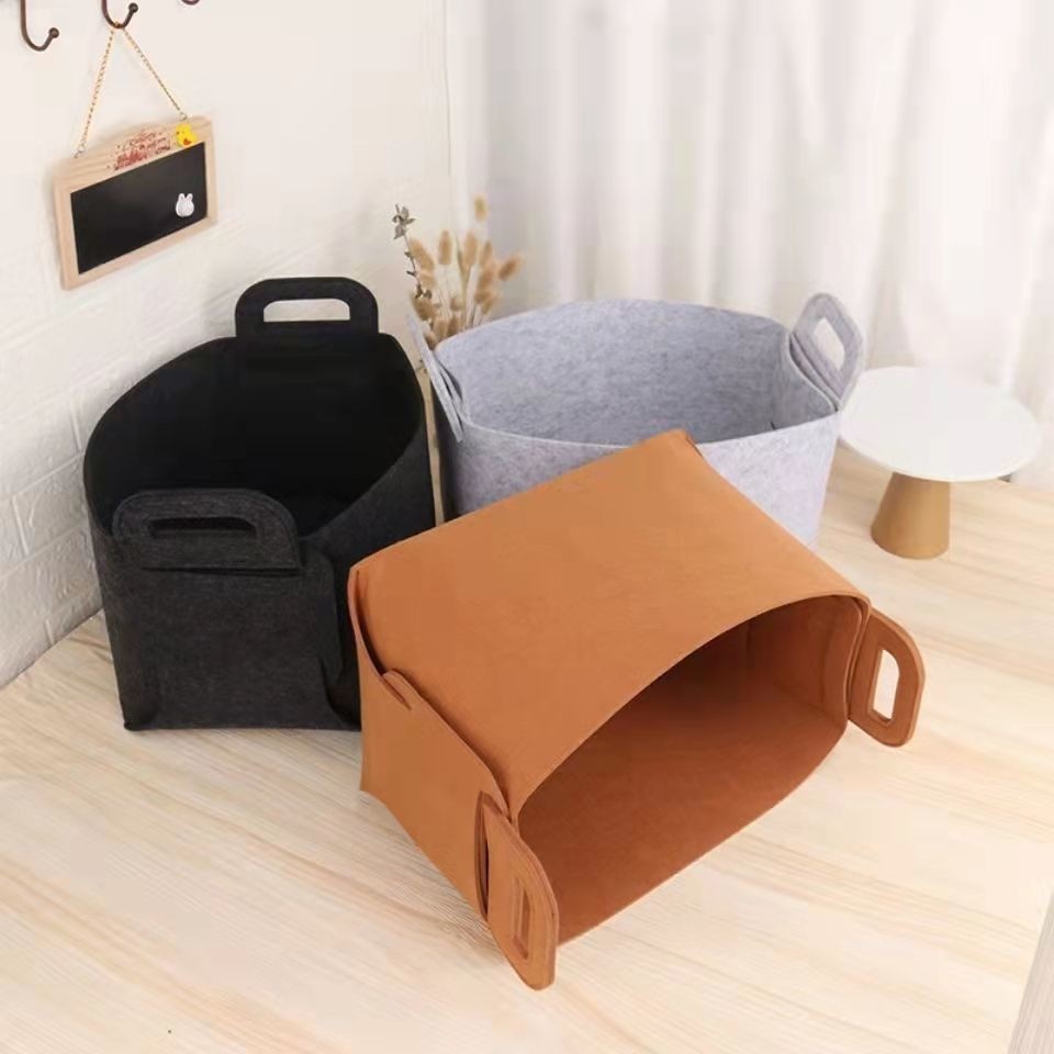 Title 4, Portable And Minimalist Felt Folding Storage Ba...