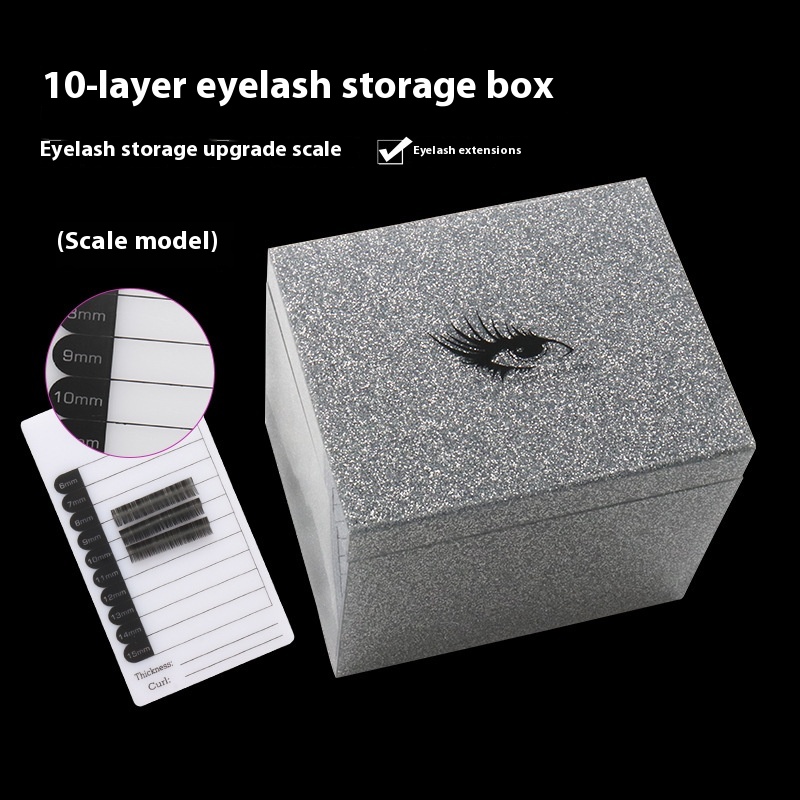 Title 5, 10-layer Acrylic Eyelashes Storage Box Grafting...