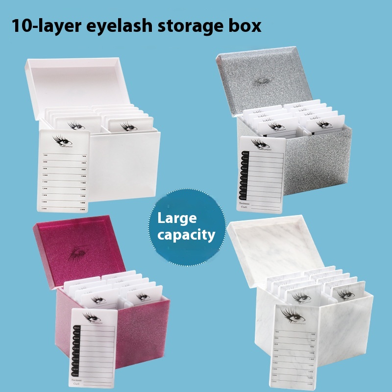 Title 6, 10-layer Acrylic Eyelashes Storage Box Grafting...