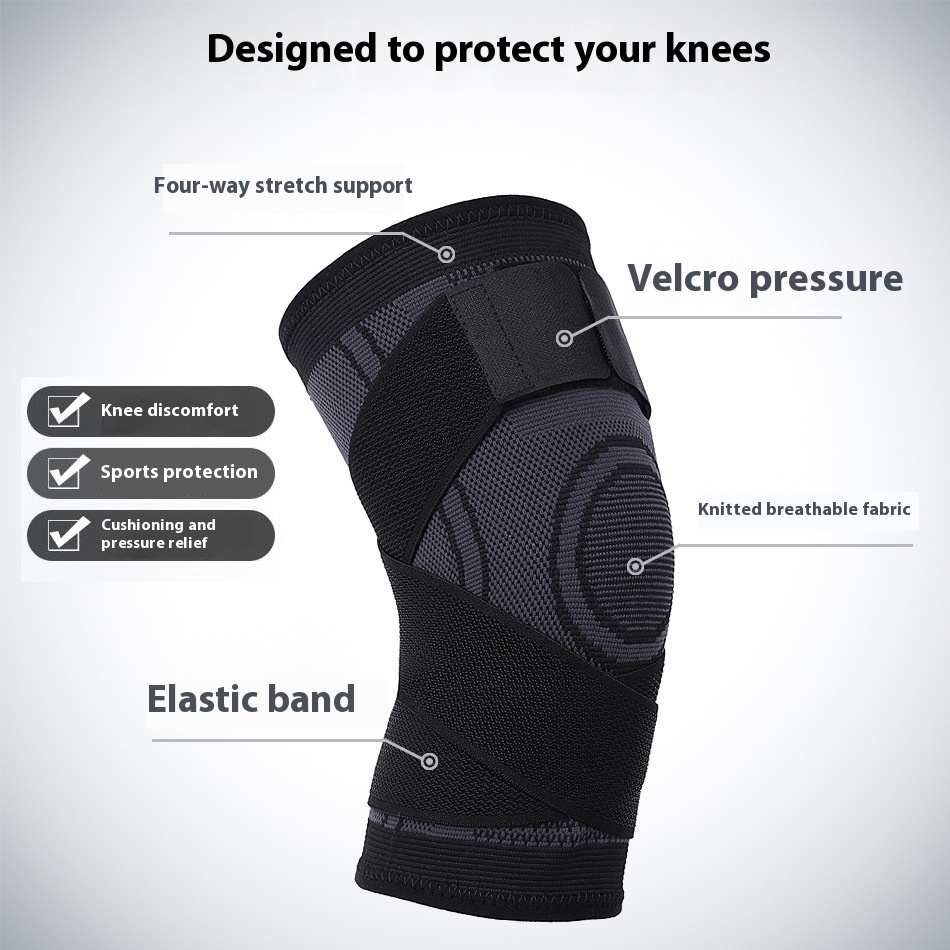 Title 7, Knee Pad Fitness Sports Running Squat Non-slip ...