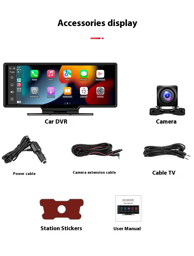 Title 7, Driving Recorder Dual-camera Touch Screen Carpl...